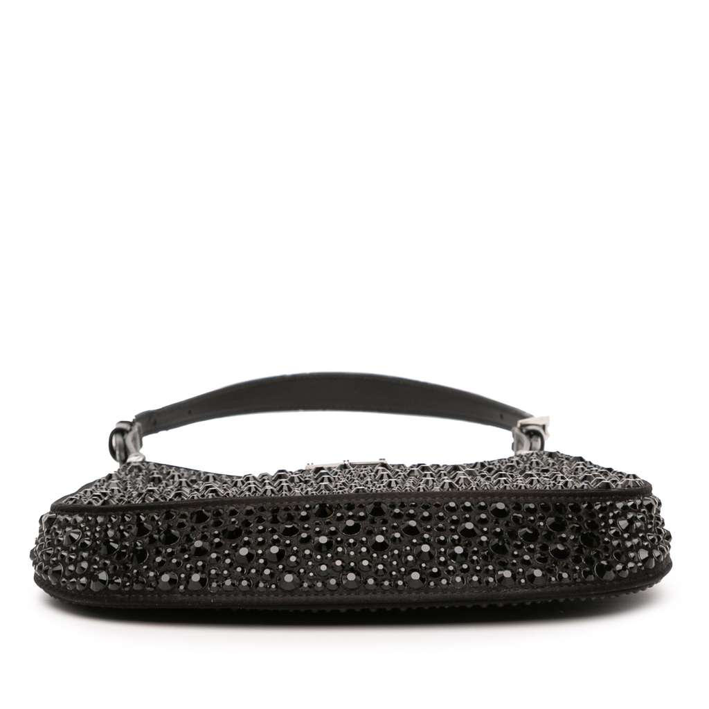 Prada Crystal Embellished Satin Cleo Shoulder Bag - 3