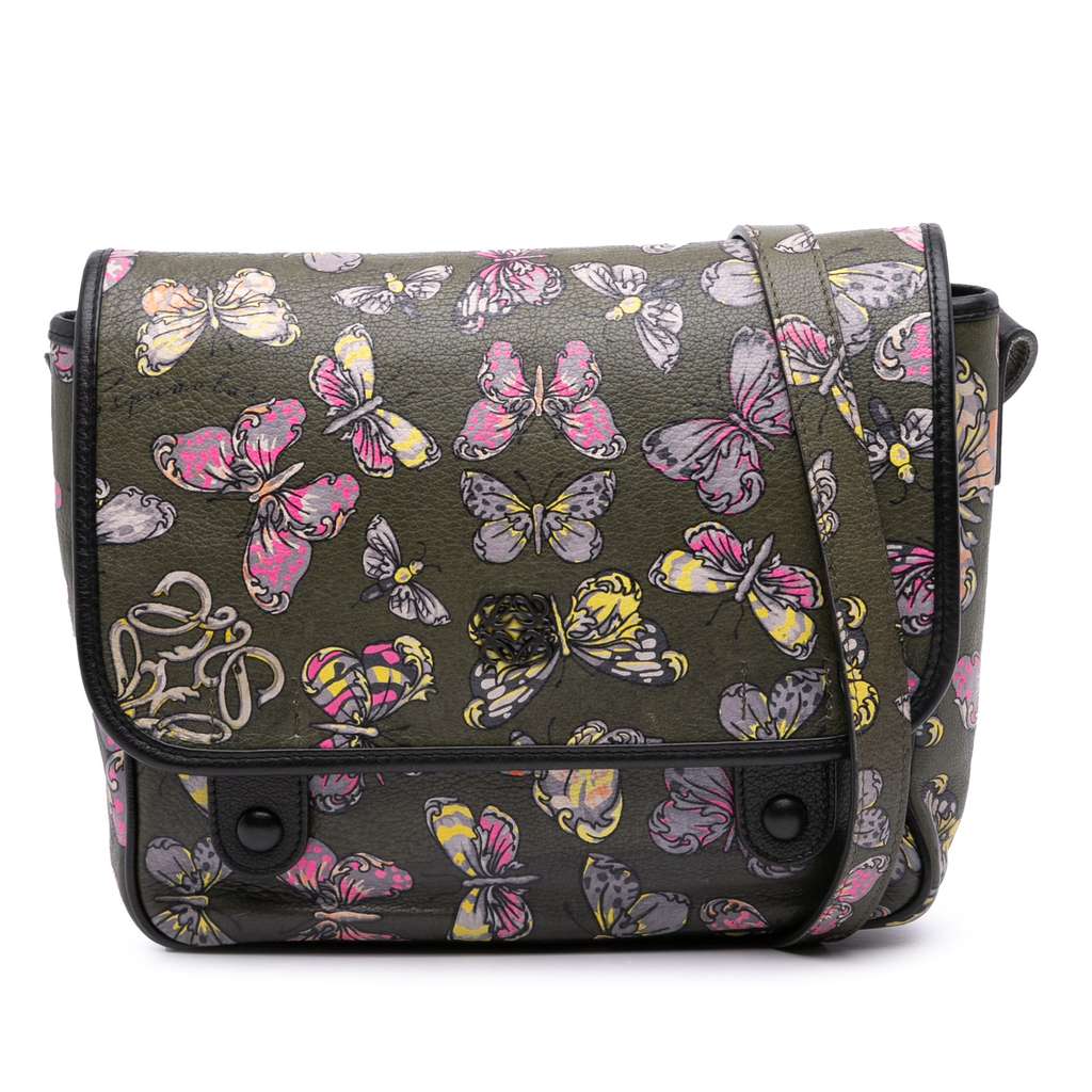 Loewe Tales of Spain Butterfly Printed Leather Anagram Crossbody