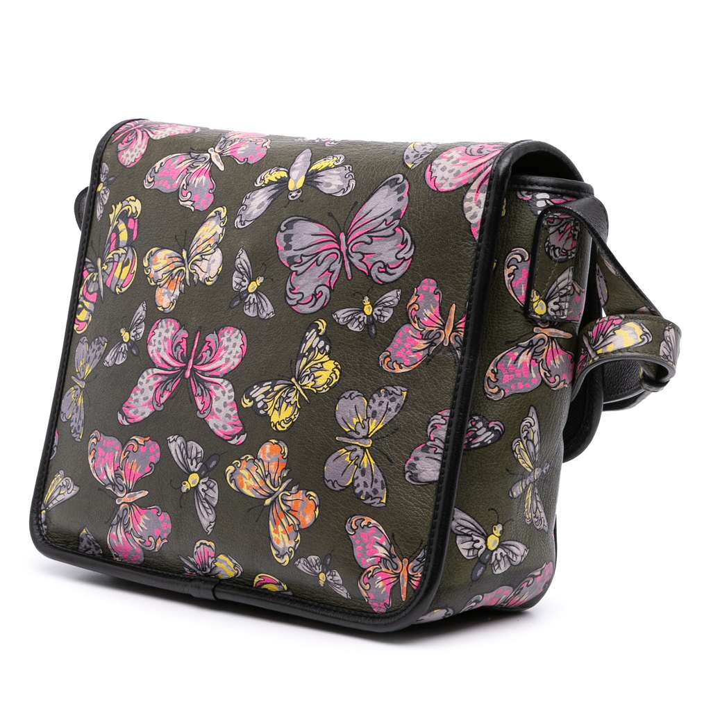 Loewe Tales of Spain Butterfly Printed Leather Anagram Crossbody - Back view