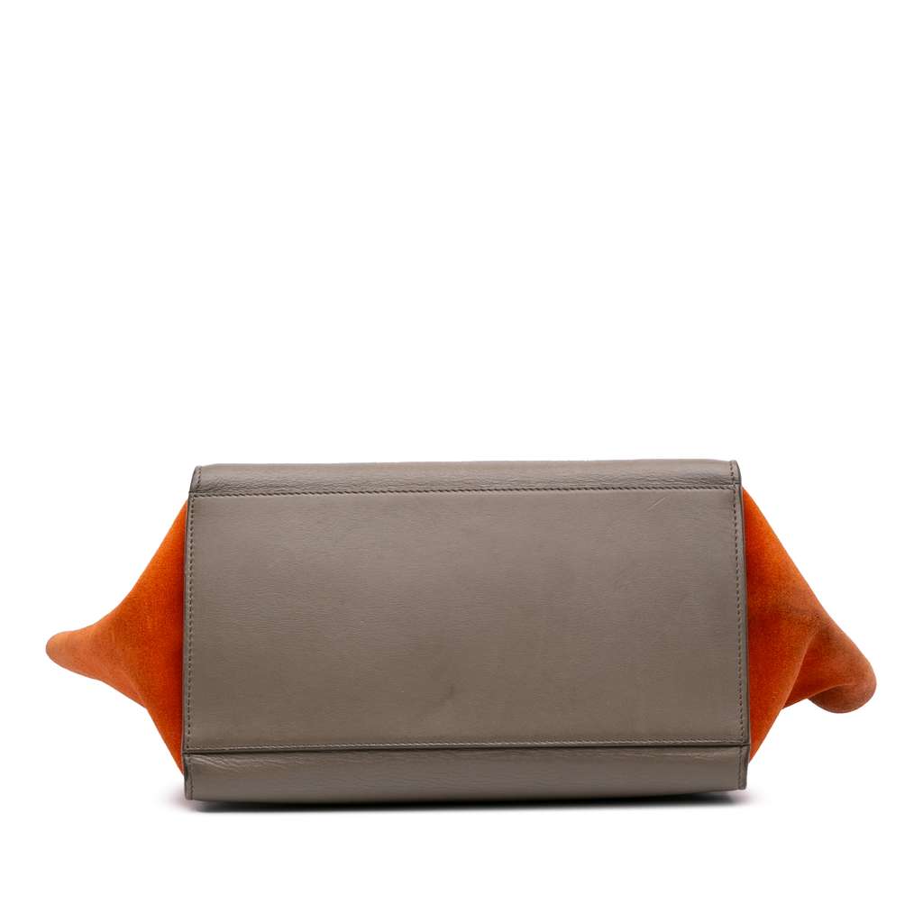 Celine Small Tricolor Leather Trapeze Satchel - 3