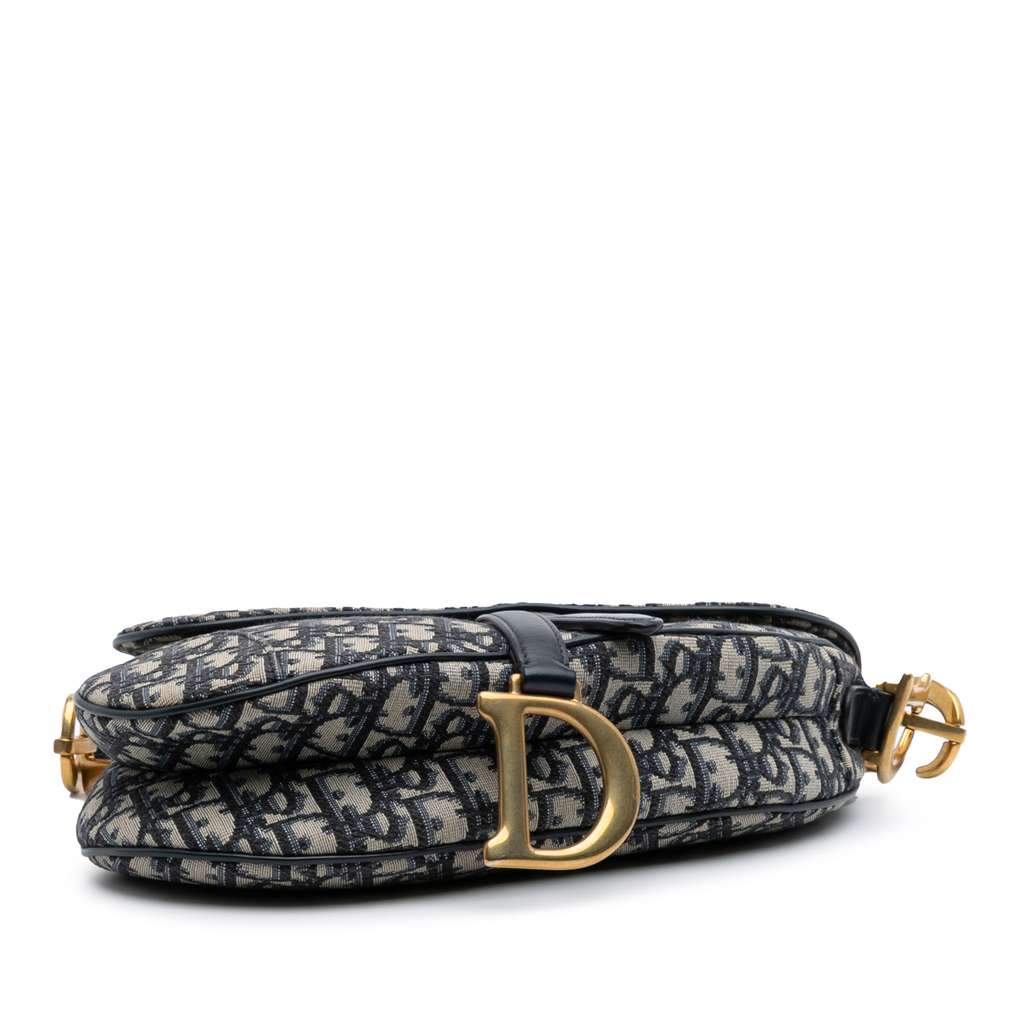 Dior Oblique Canvas Saddle Bag - Image 6