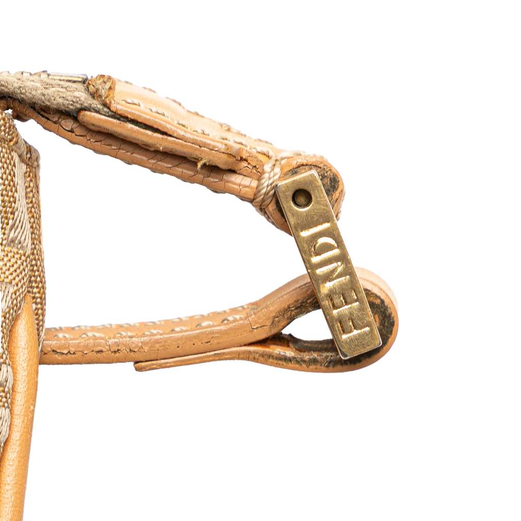 Fendi Zucchino Canvas Shoulder Bag - Image 11