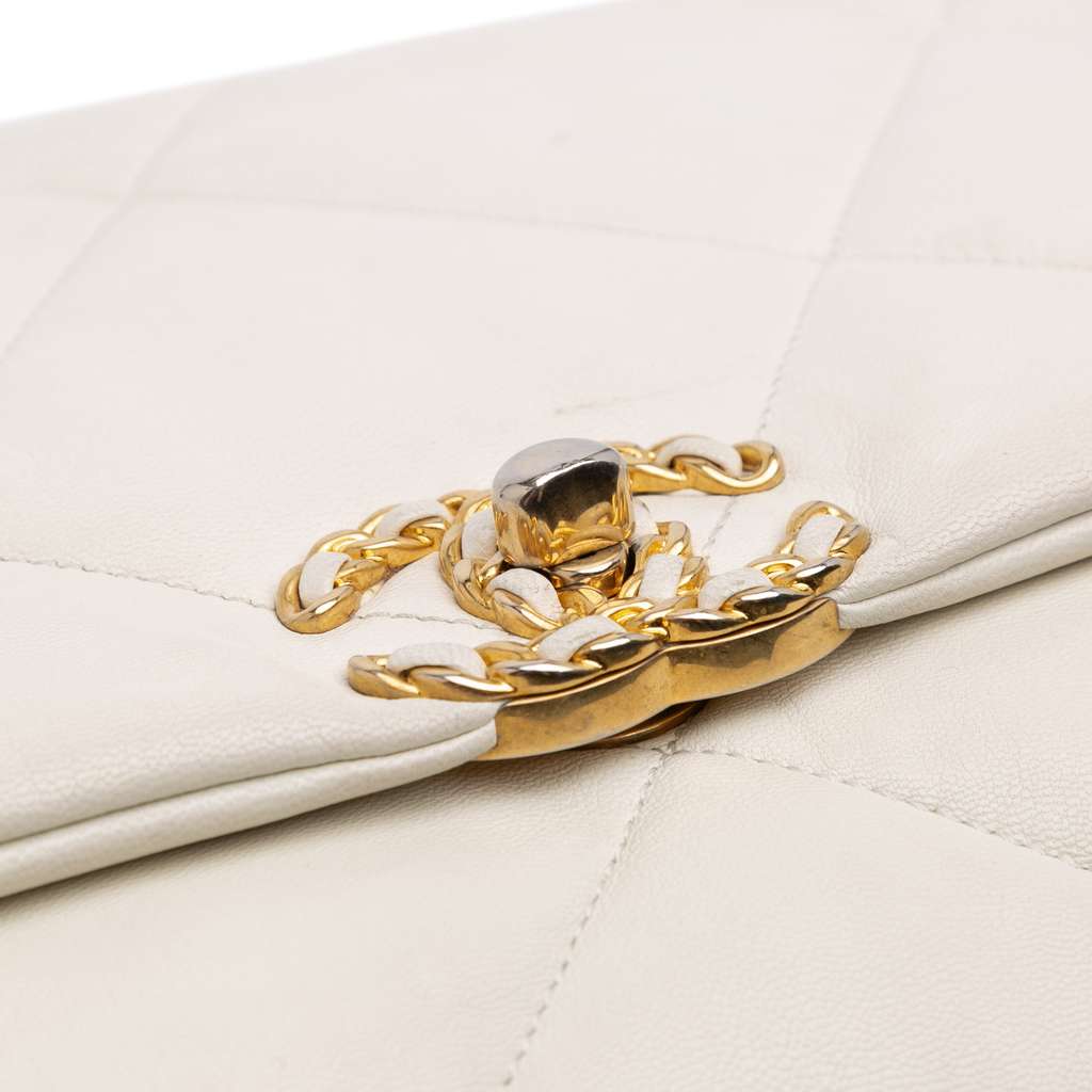 Chanel Maxi Lambskin 19 Flap - Image 10