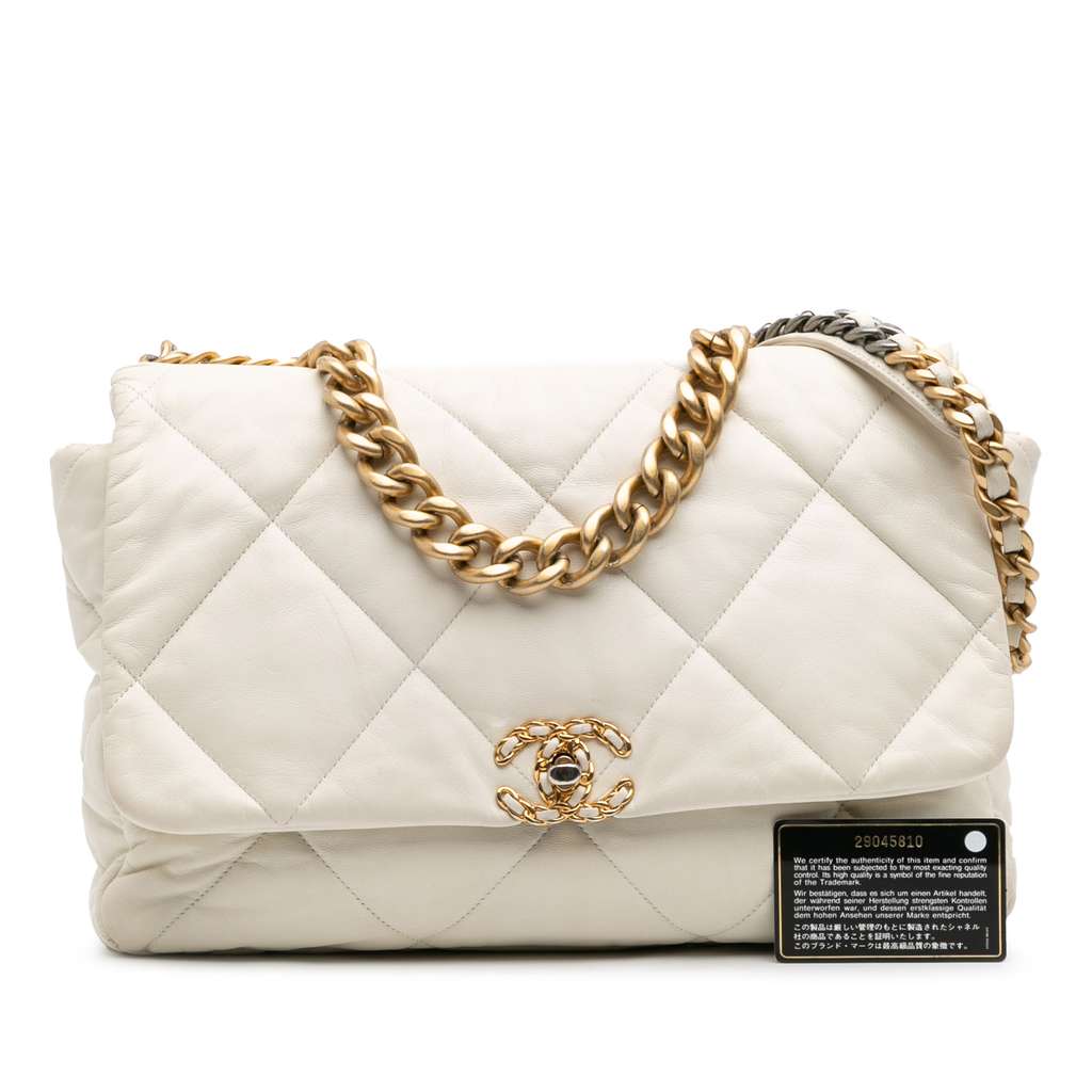 Chanel Maxi Lambskin 19 Flap - Image 12