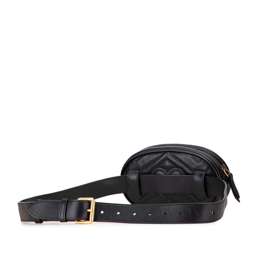 Gucci GG Marmont Matelasse Leather Belt Bag - Back view