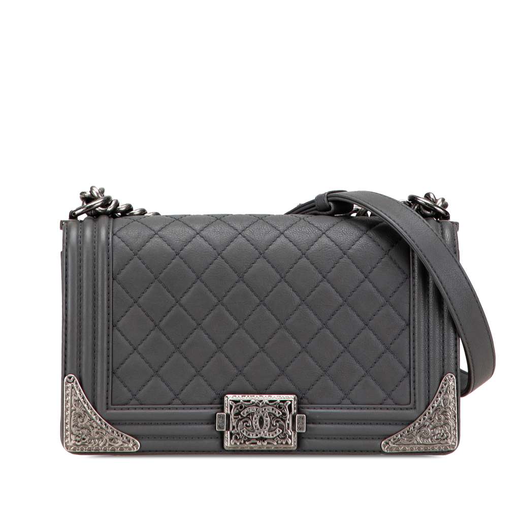 Chanel Paris-Dallas Old Medium Quilted Calfskin Cowboy Boy Flap