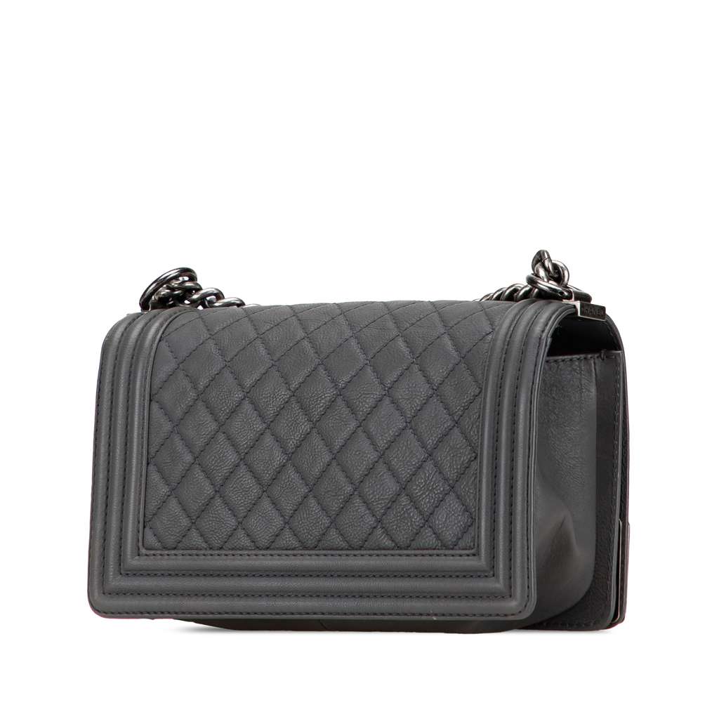 Chanel Paris-Dallas Old Medium Quilted Calfskin Cowboy Boy Flap - Back view