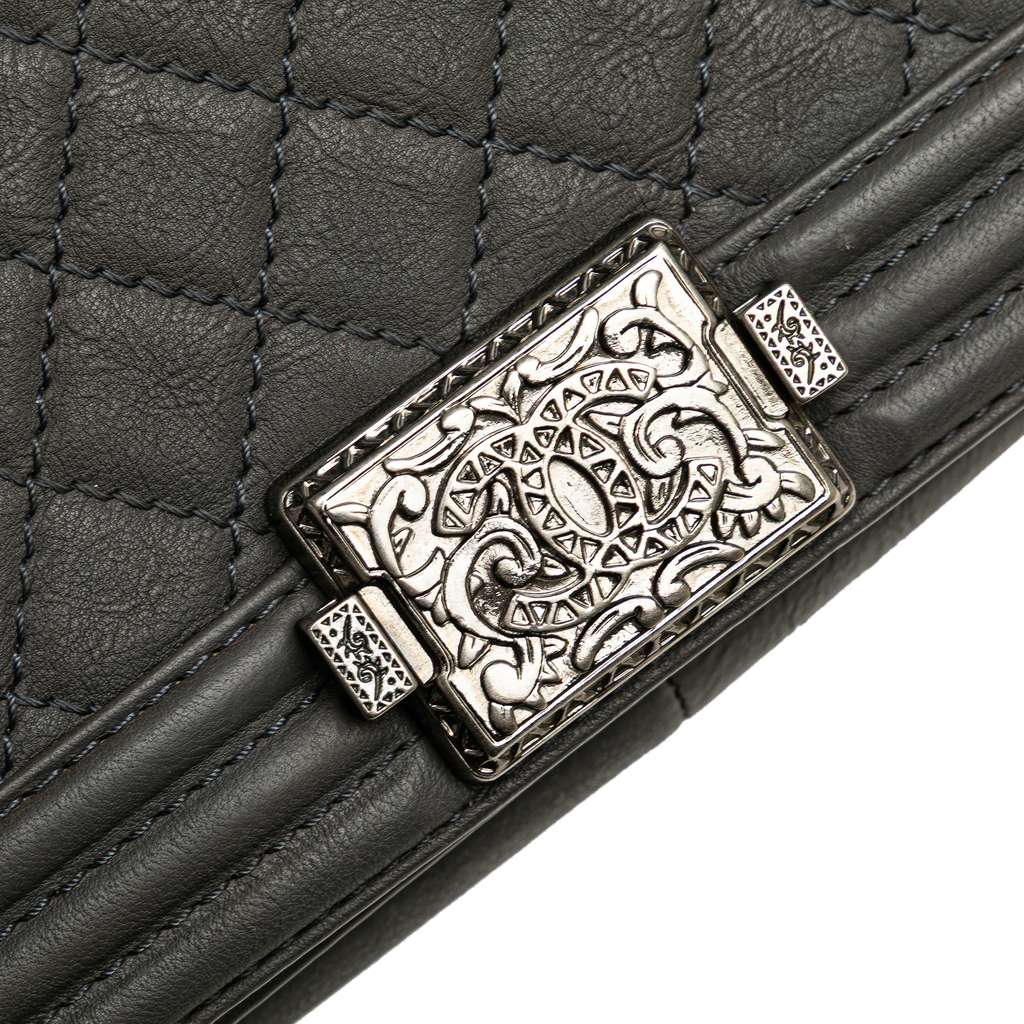 Chanel Paris-Dallas Old Medium Quilted Calfskin Cowboy Boy Flap - Detail 2