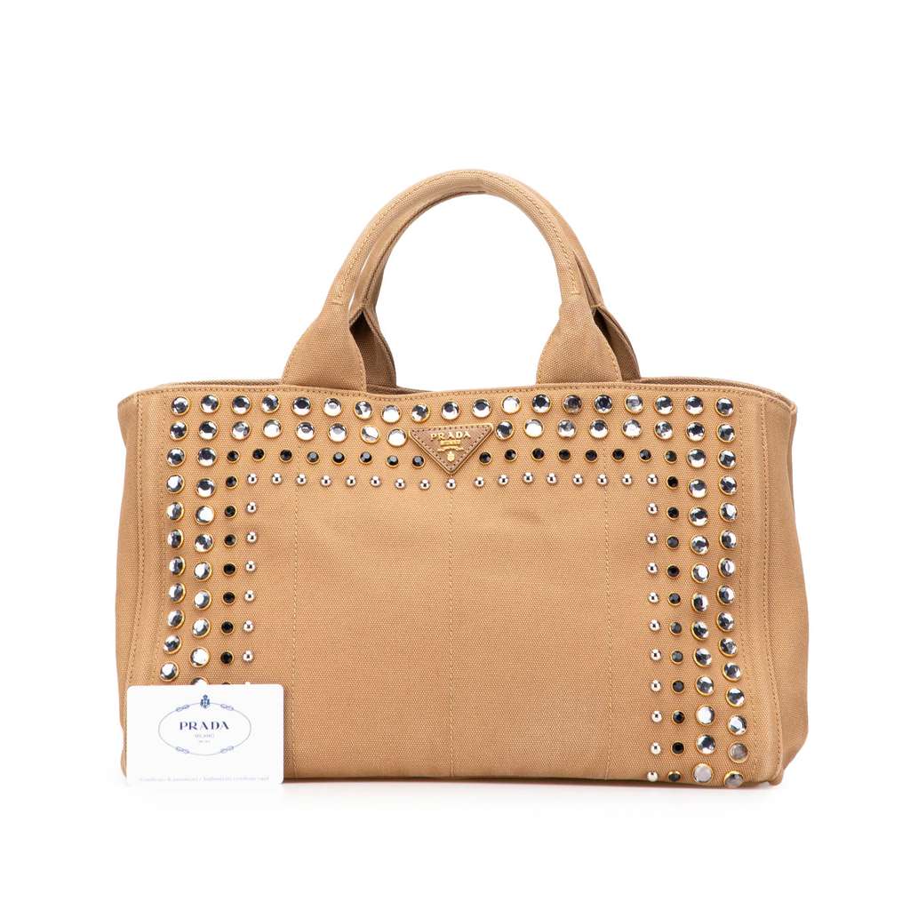 Prada Canvas Canapa Bijoux Satchel - Image 16