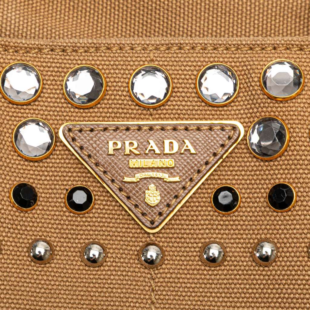 Prada Canvas Canapa Bijoux Satchel - Side view