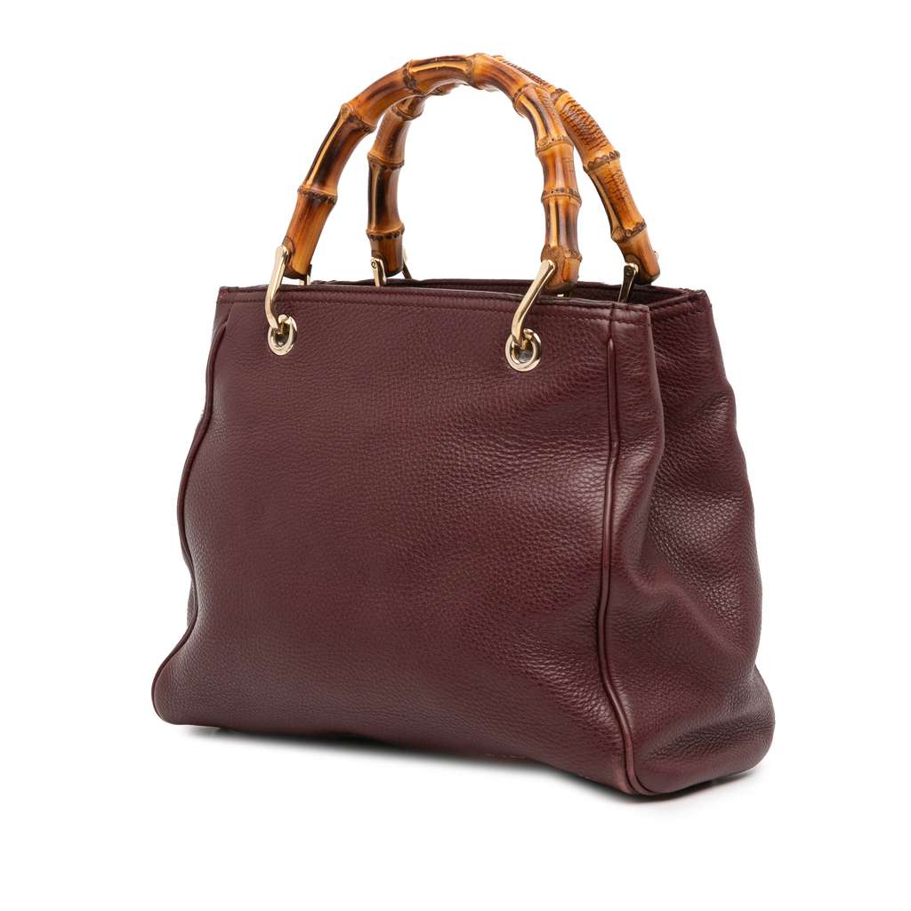 Gucci Small Calfskin Bamboo Shopper Satchel - 2