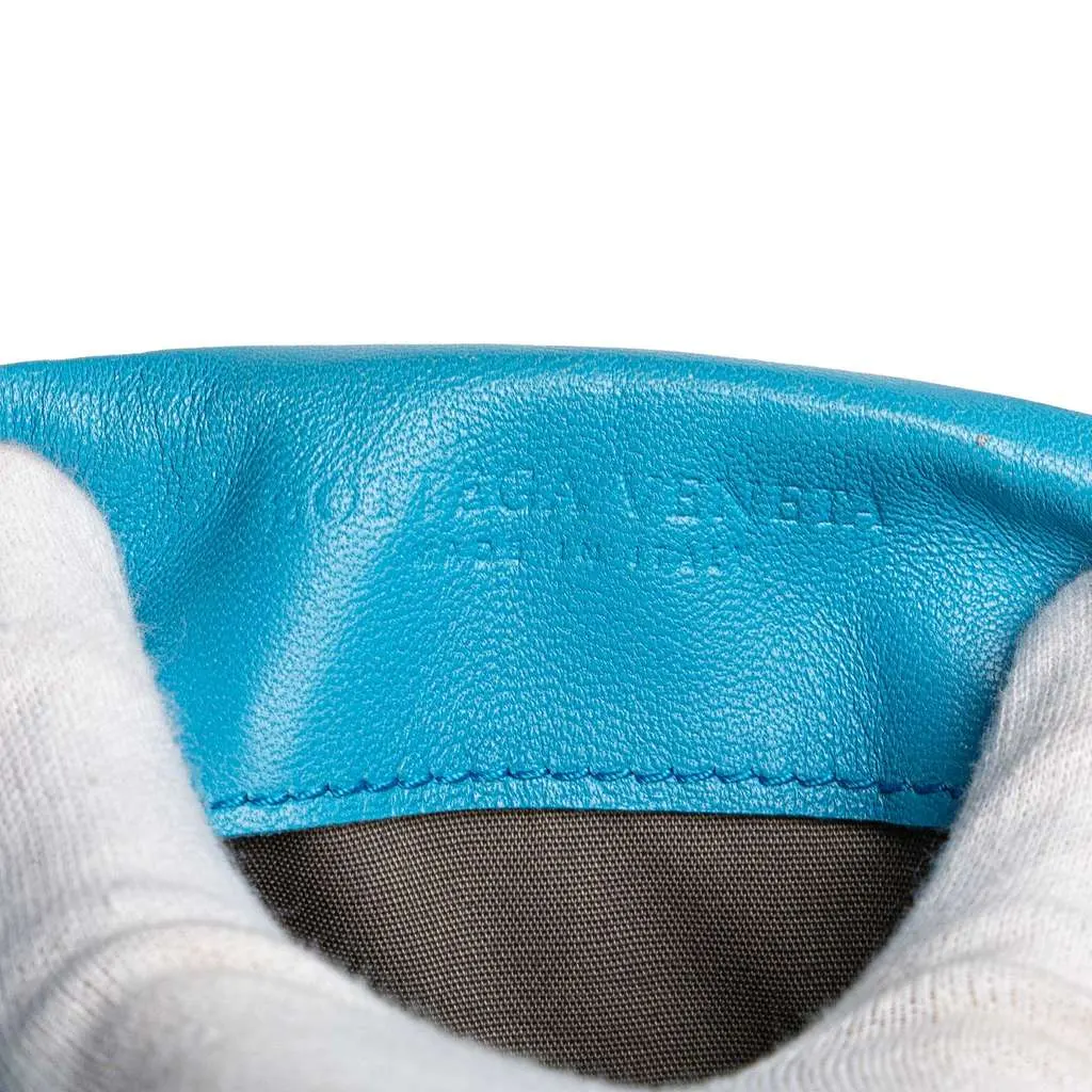 Bottega Veneta Nappa Intrecciato Flap Crossbody Blue Leather Very good - Box View