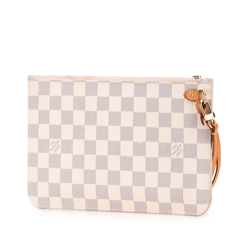 Louis Vuitton Damier Azur Neverfull MM Pouch - Back view