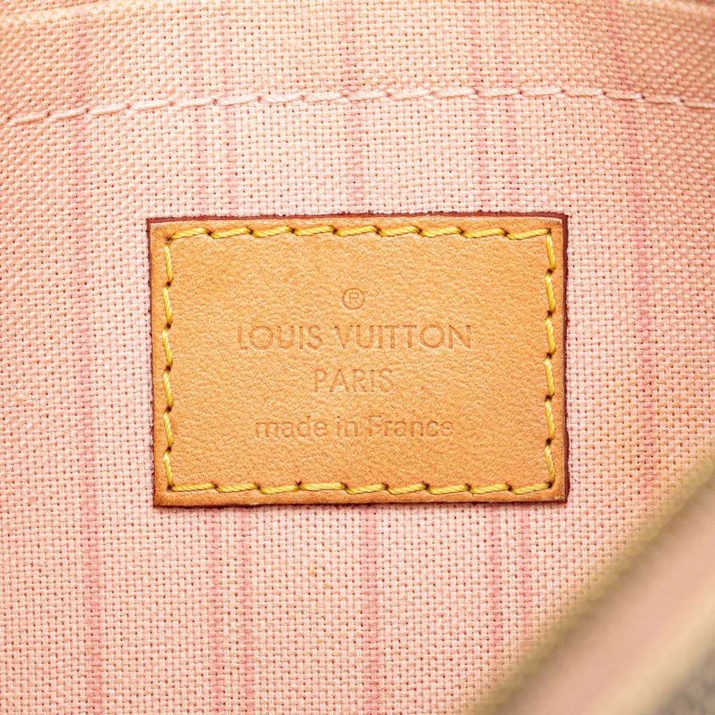 Louis Vuitton Damier Azur Neverfull MM Pouch - Side view