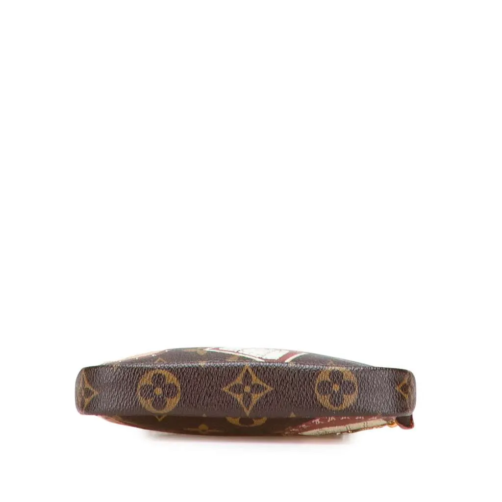 Louis Vuitton Monogram Patch Mini Pochette Accessoires Brown Canvas Very good - Inside View