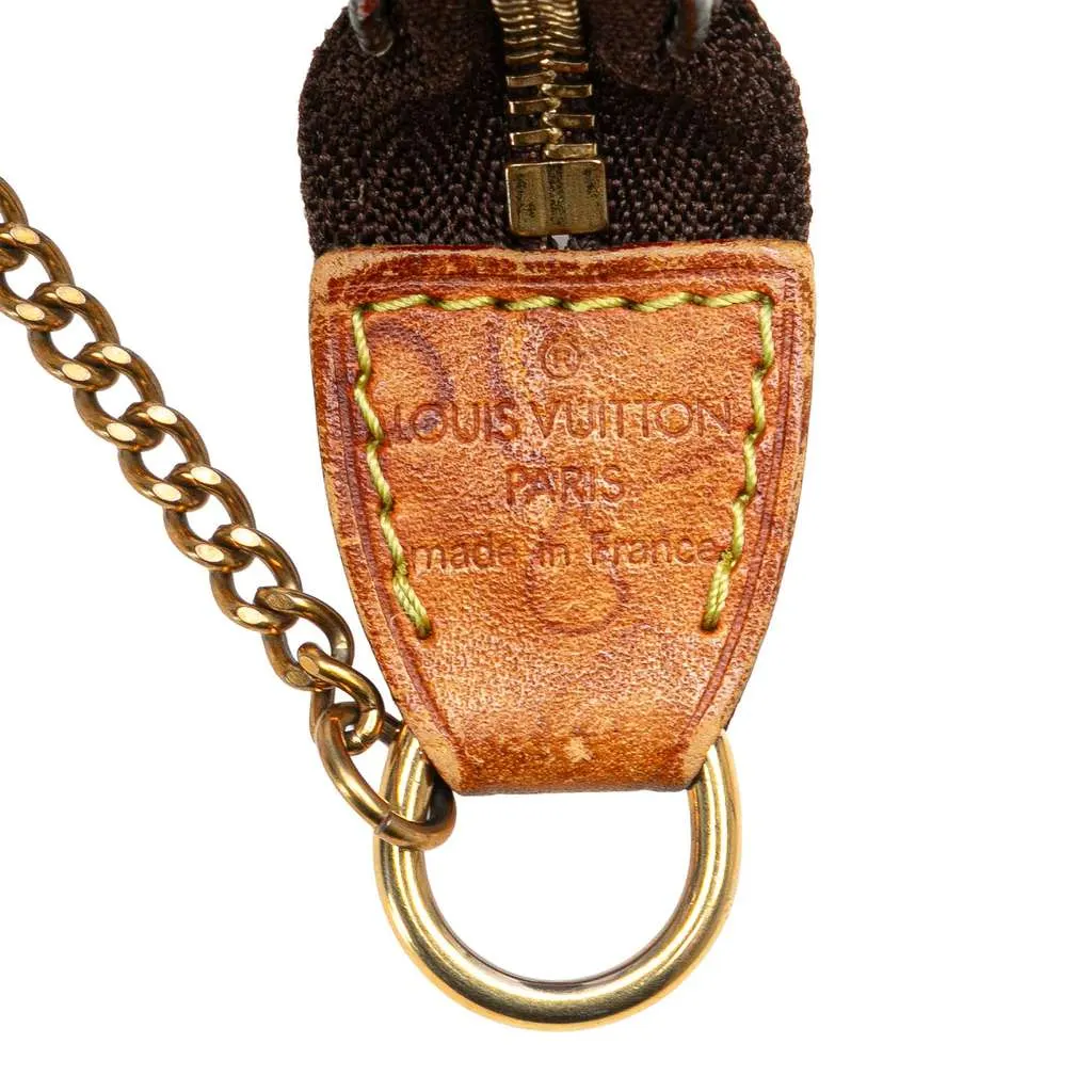 Louis Vuitton Monogram Patch Mini Pochette Accessoires Brown Canvas Very good - Box View