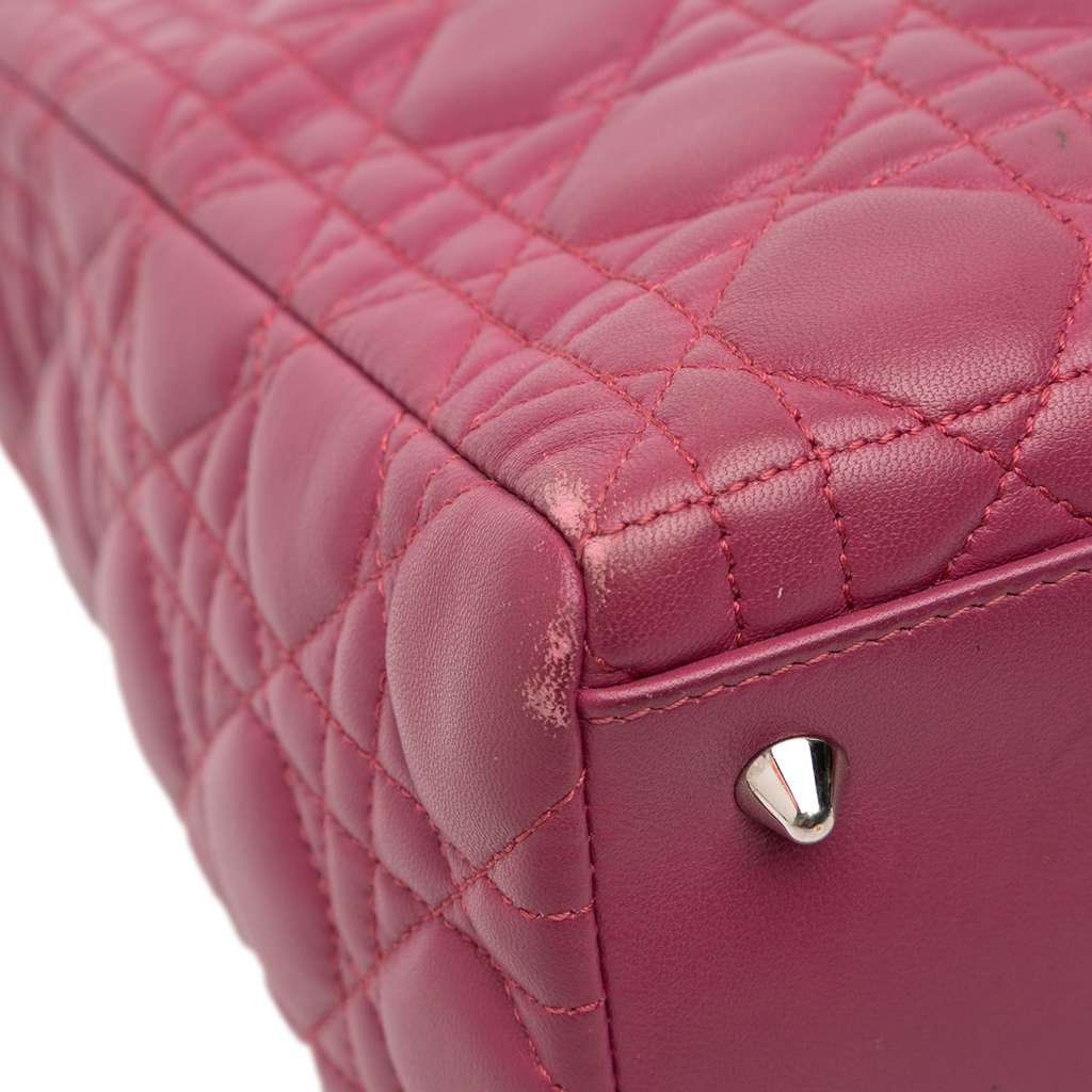 Dior Medium Lambskin Cannage Lady Dior - Image 10