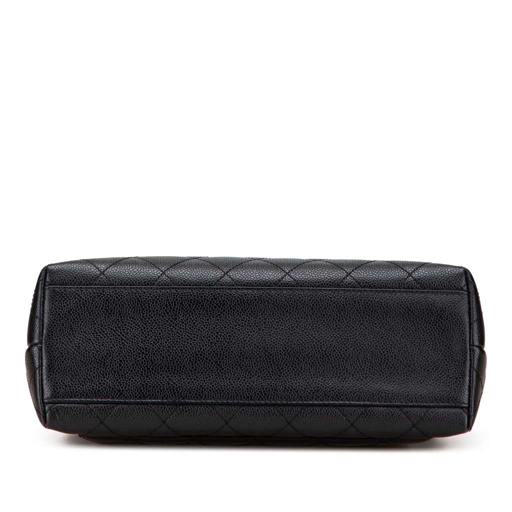 Chanel CC Quilted Caviar Kelly Top Handle Bag - Image 6