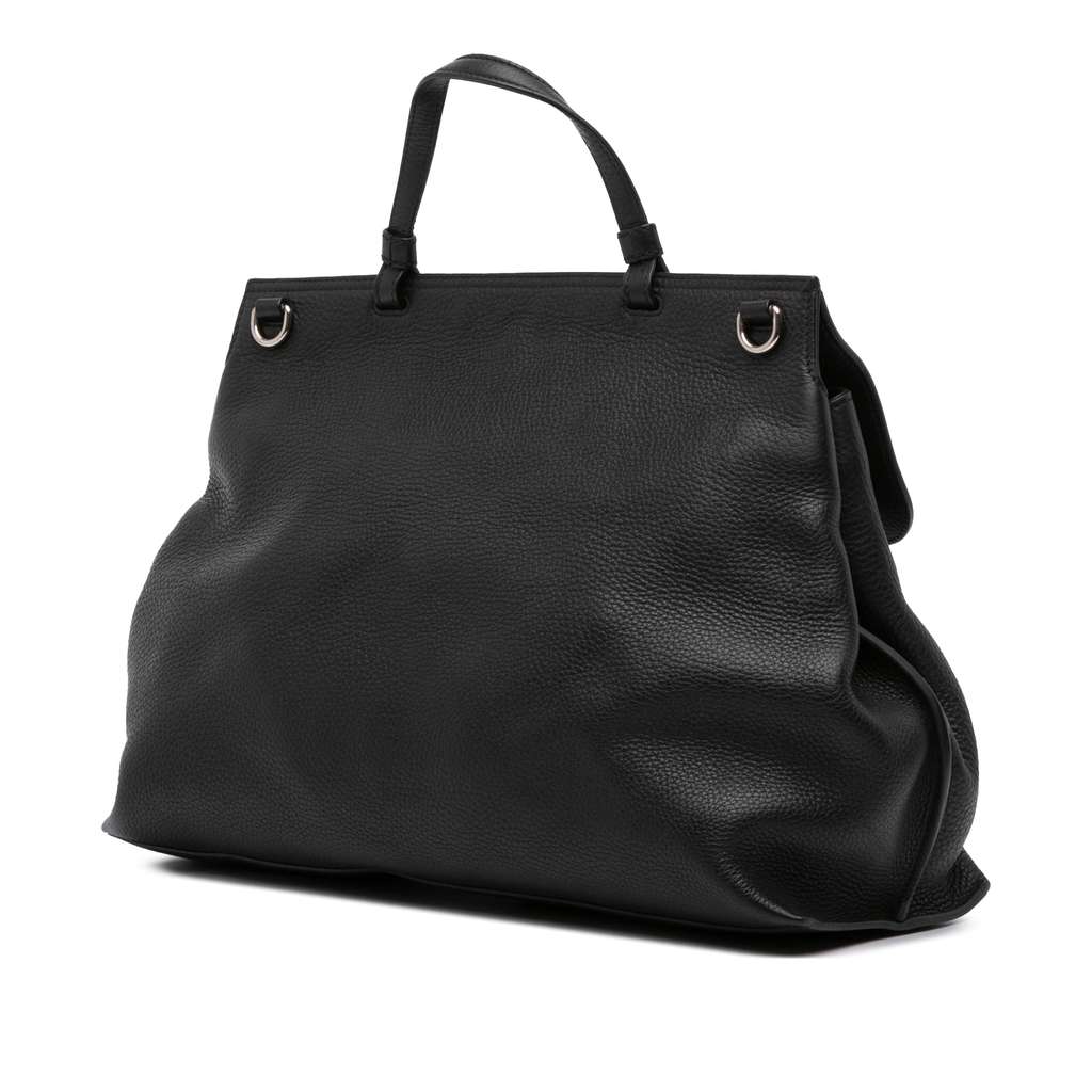 Gucci Large Leather Bamboo Daily Satchel - 2