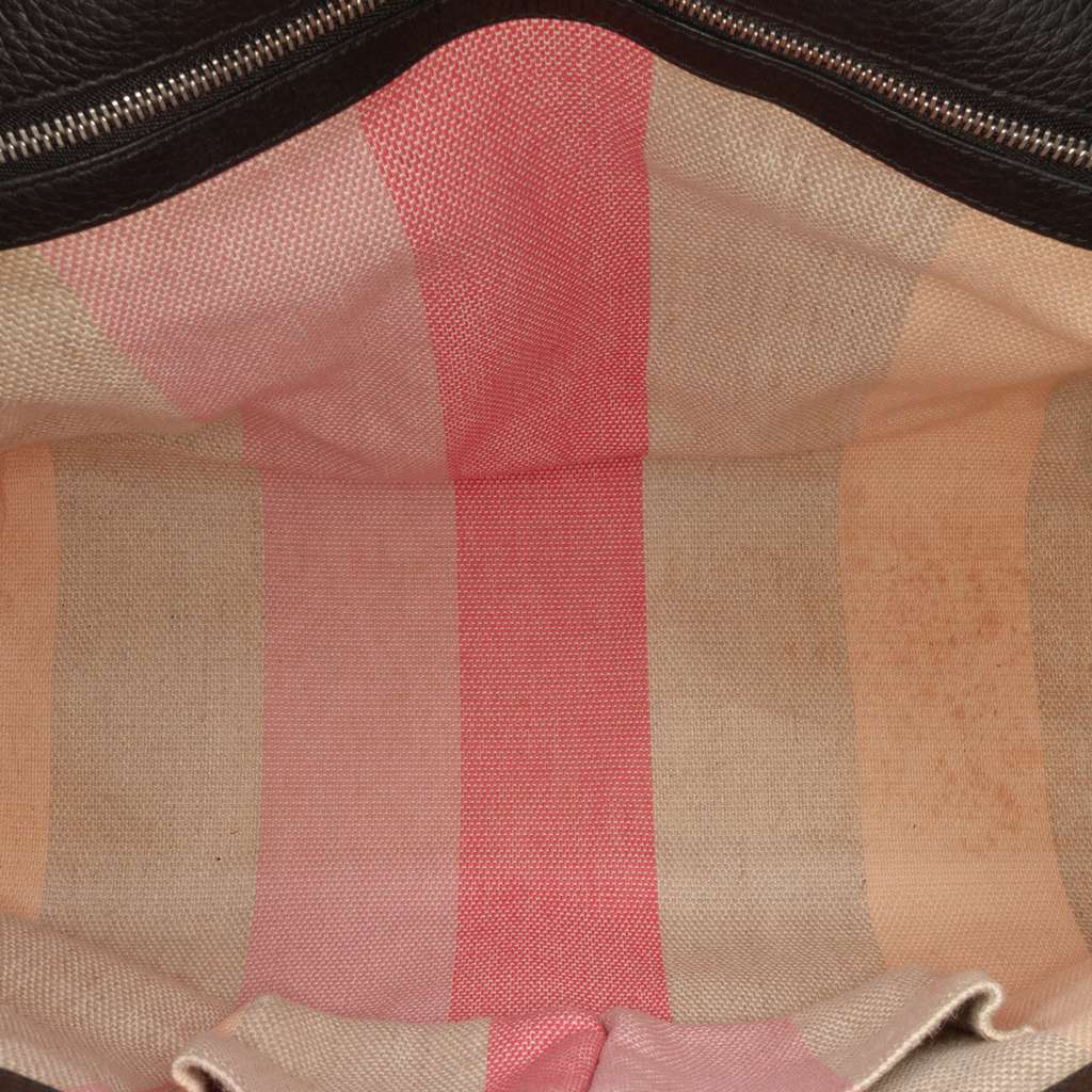 Gucci Large Leather Bamboo Daily Satchel - 4