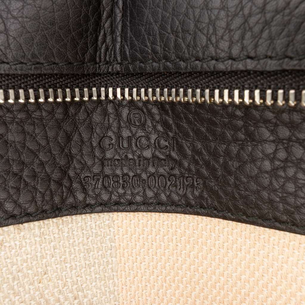 Gucci Large Leather Bamboo Daily Satchel - 5