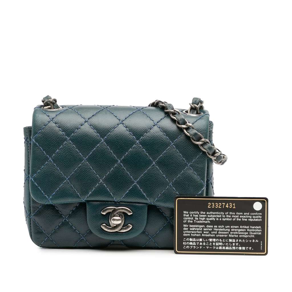 Chanel Mini Square Classic Caviar Single Flap - Image 14