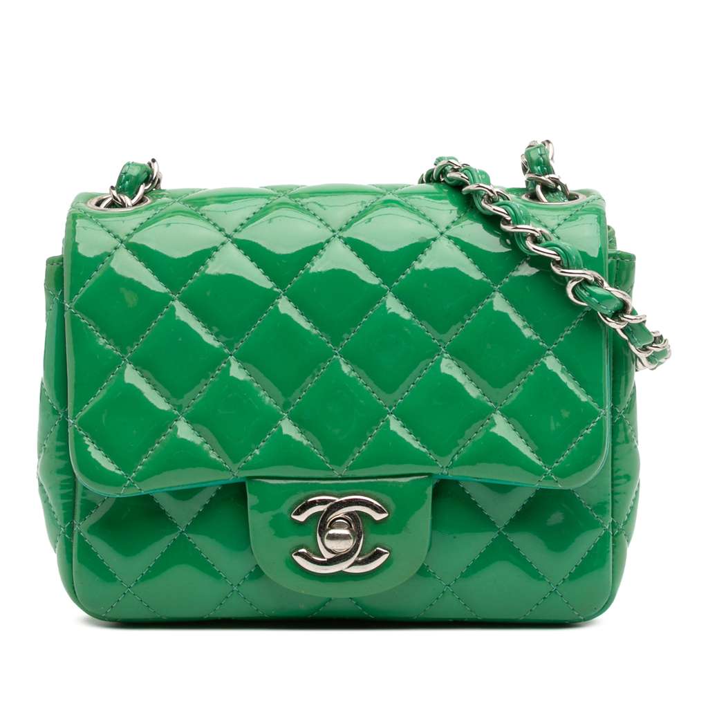 Chanel Mini Square Classic Patent Single Flap