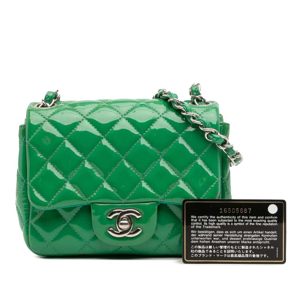 Chanel Mini Square Classic Patent Single Flap - Image 14