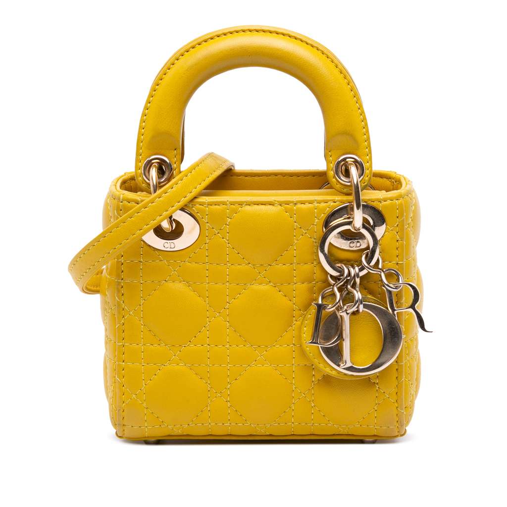 Dior Micro Lambskin Cannage Lady Dior
