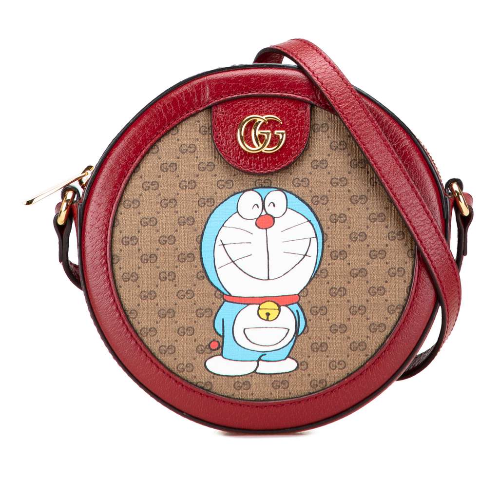Gucci Micro GG Supreme Doraemon Round Crossbody