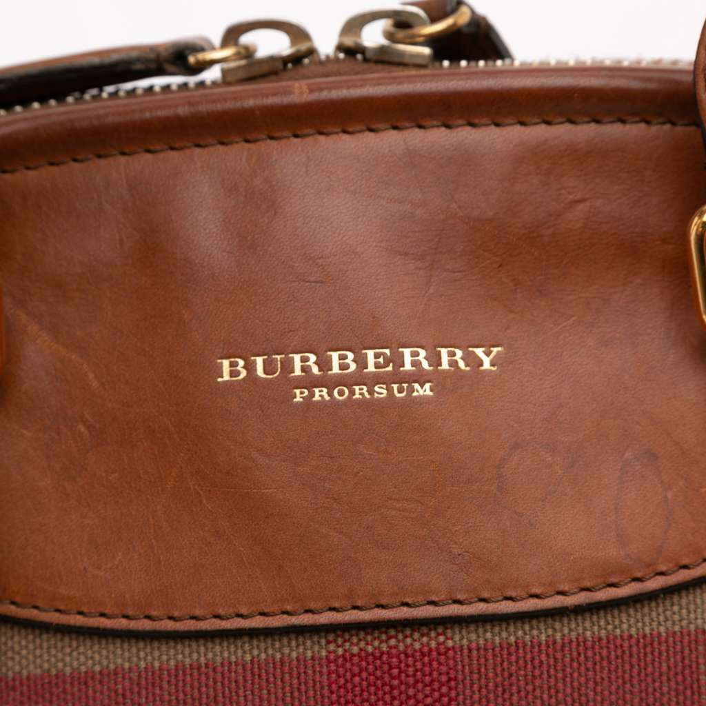 Burberry Medium Mega Check Canvas Bloomsbury Saddle Satchel - Image 15