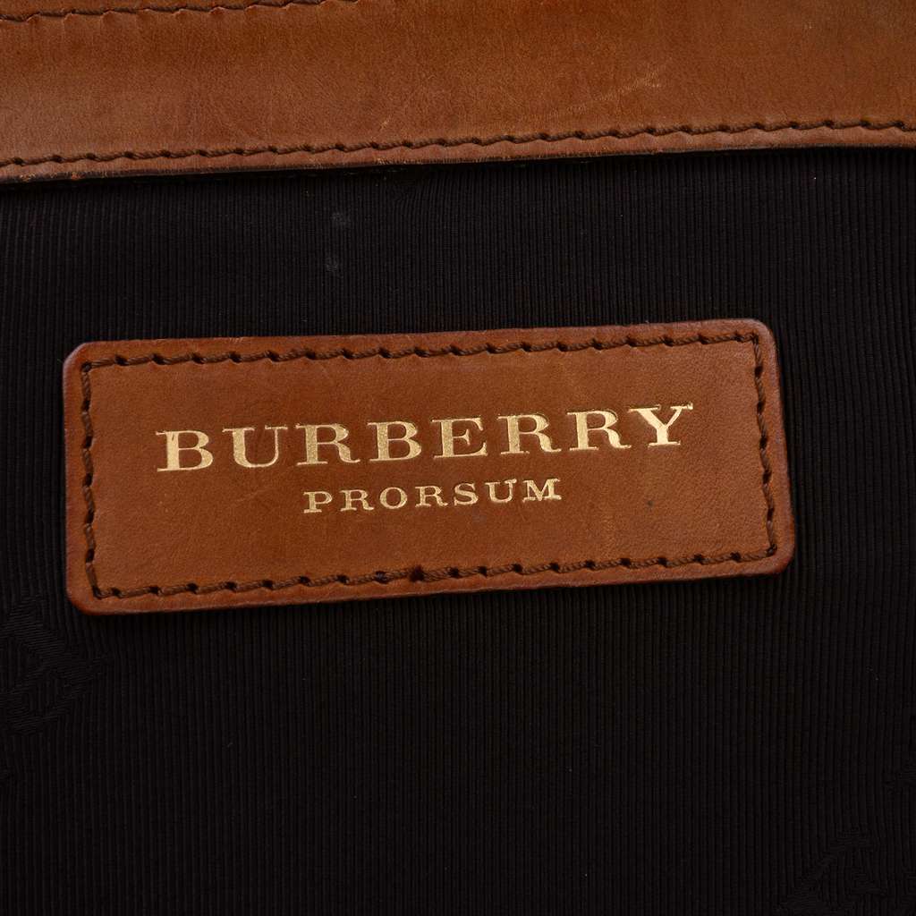Burberry Medium Mega Check Canvas Bloomsbury Saddle Satchel - Side view