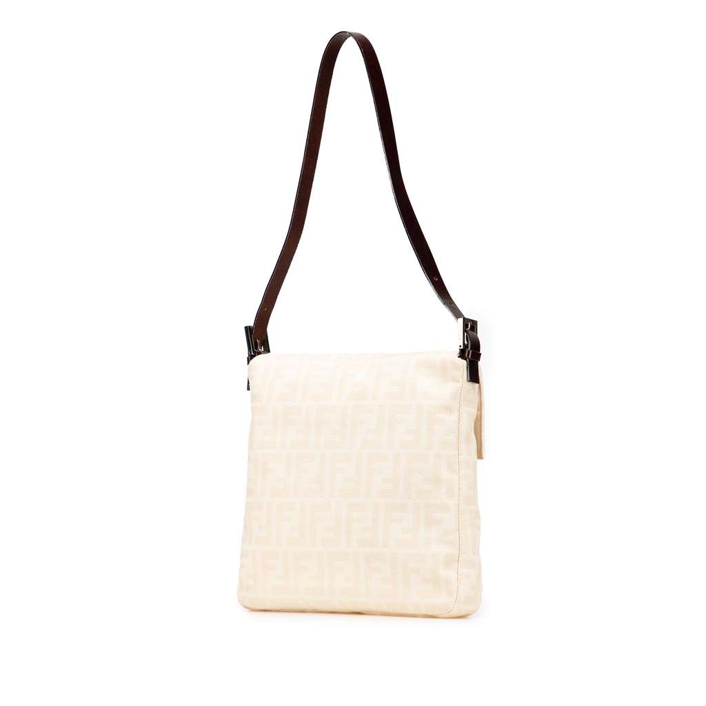 Fendi Zucca Canvas Shoulder Bag - Back view