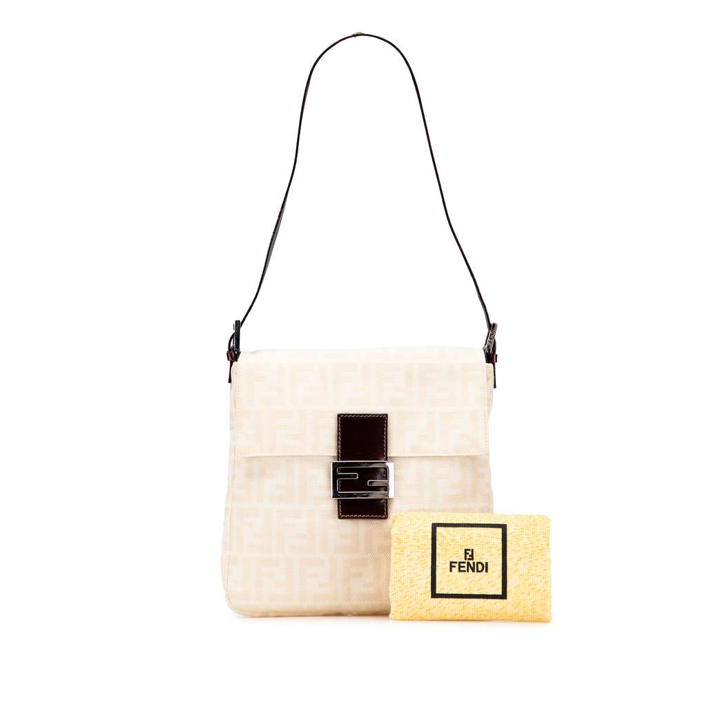 Fendi Zucca Canvas Shoulder Bag - Image 13