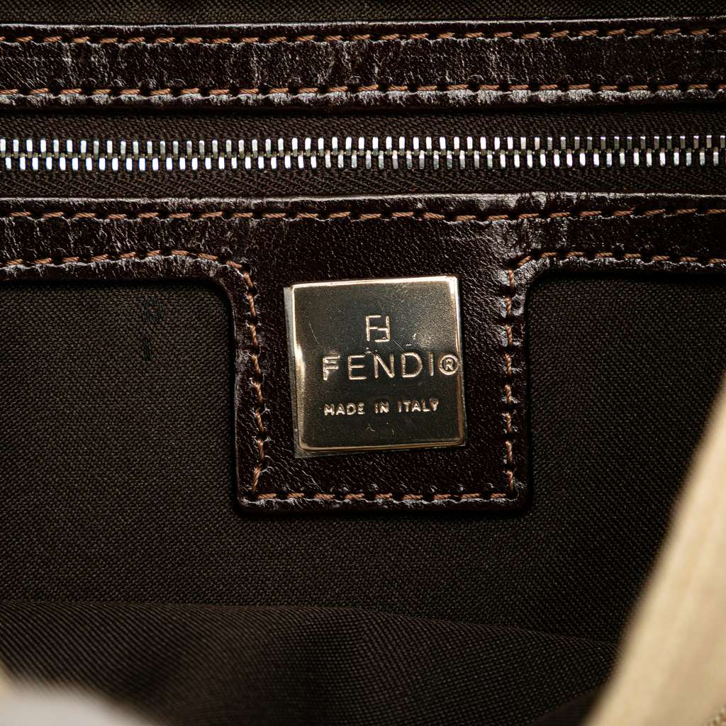 Fendi Zucca Canvas Shoulder Bag - Side view