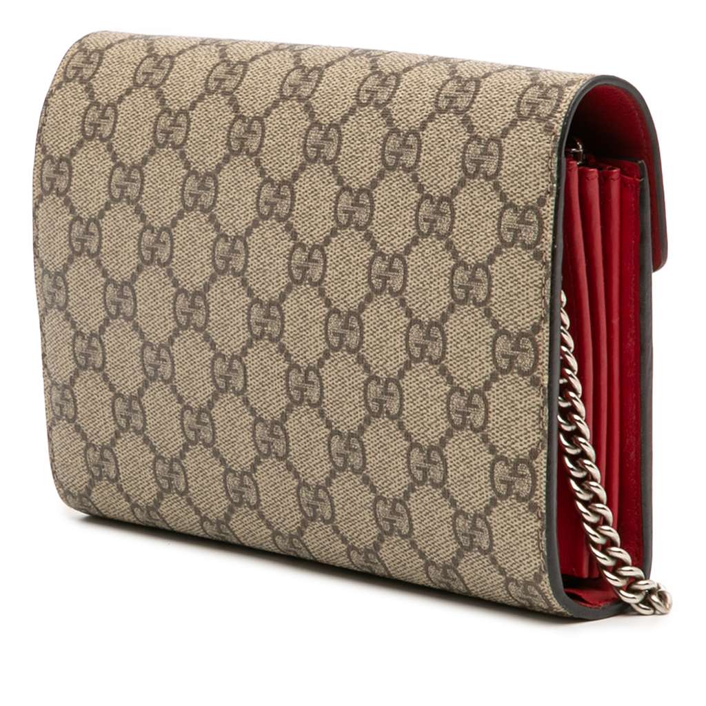 Gucci GG Supreme Dionysus Chain Wallet - Back view