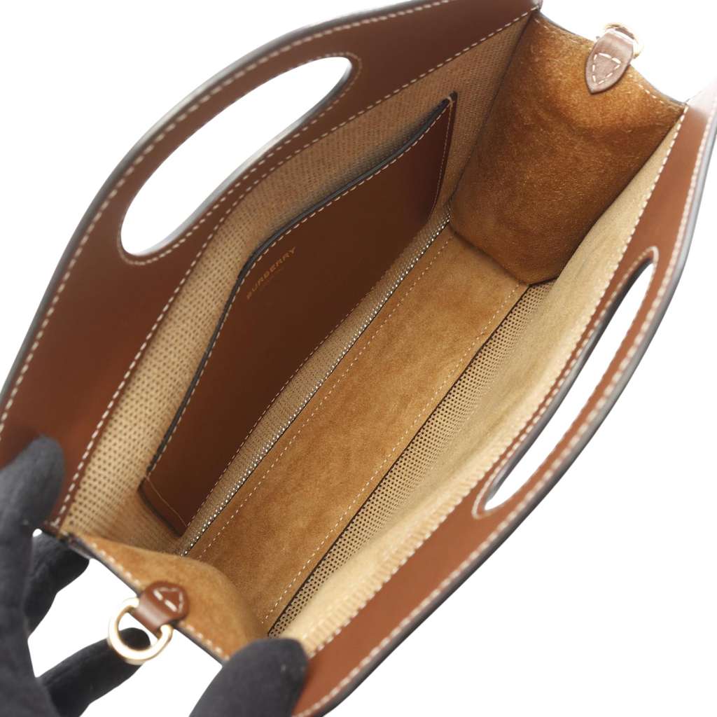 Burberry Mini Perforated Leather Pocket Tote - Image 6