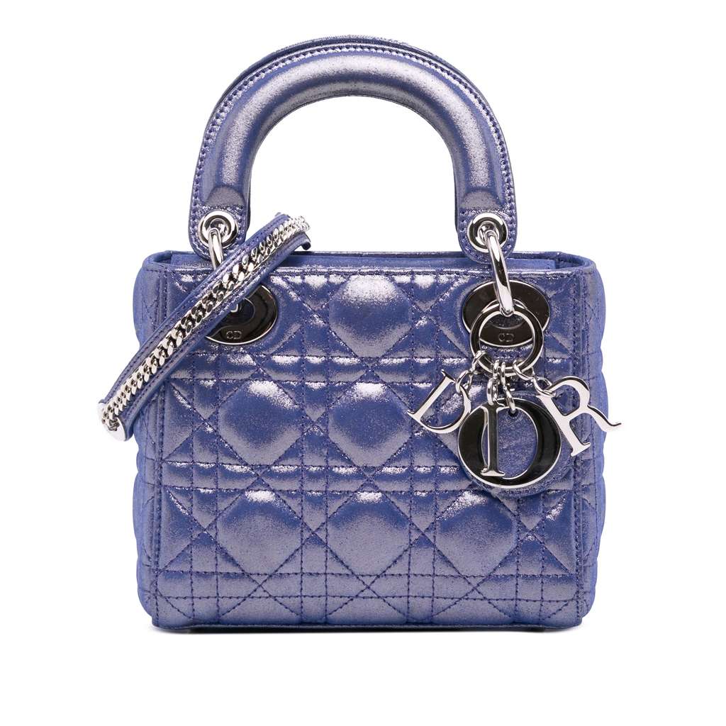 Dior Mini Iridescent Lambskin Cannage Lady Dior