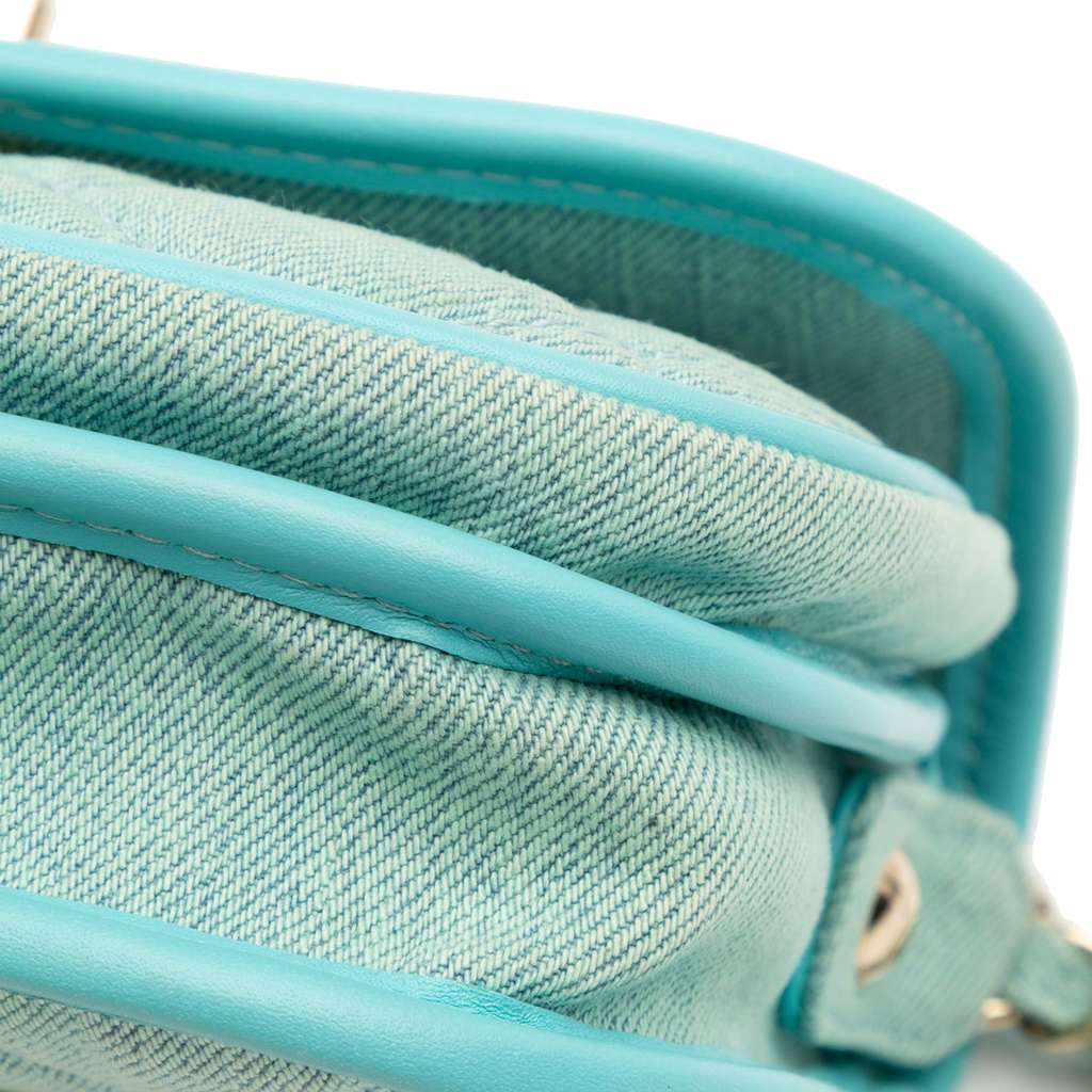 Chanel Mini CC Quilted Denim Messenger Flap - Image 11