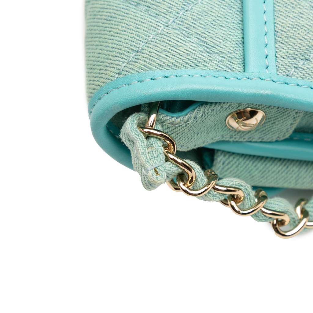 Chanel Mini CC Quilted Denim Messenger Flap - Image 12