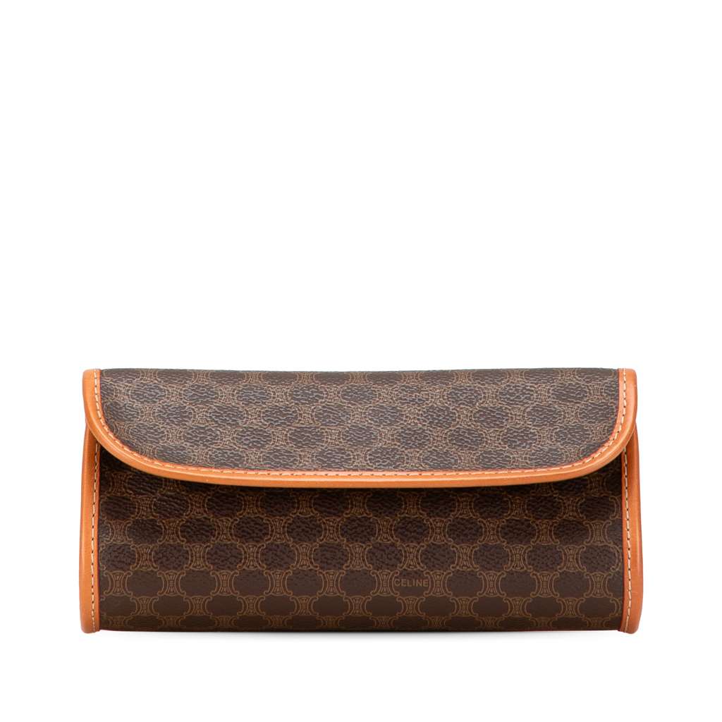 Celine Macadam Coated Canvas Clutch
