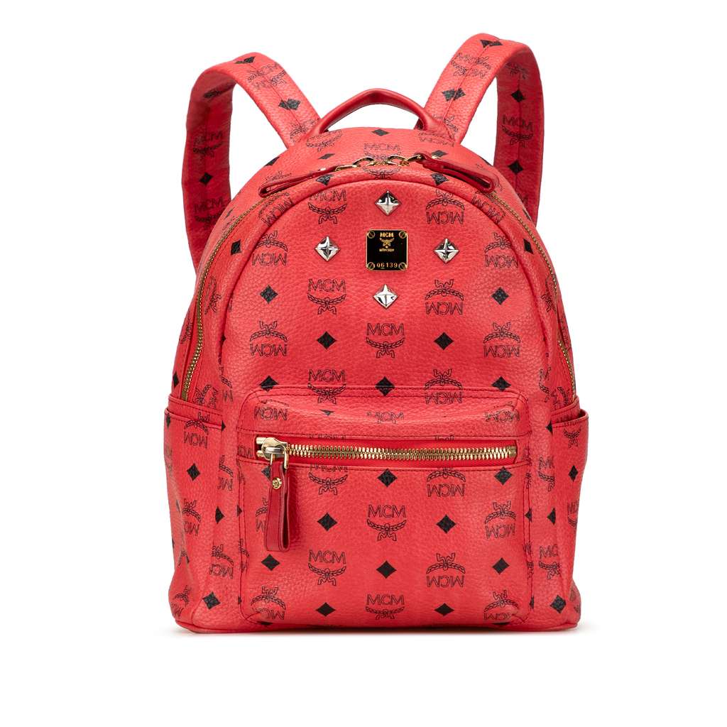 Mcm Mini Visetos Coated Canvas Stark Backpack