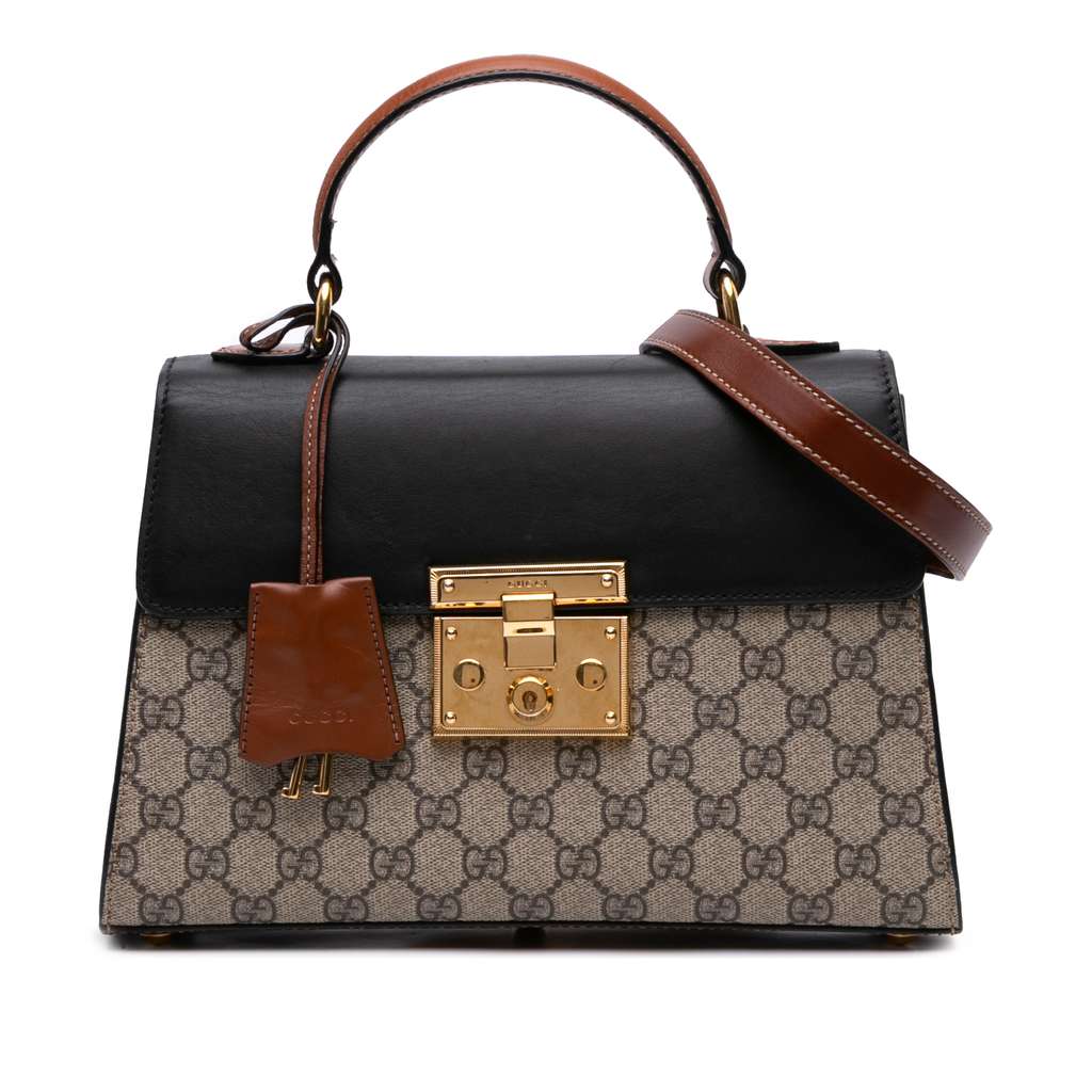 Gucci Small GG Supreme Padlock Satchel