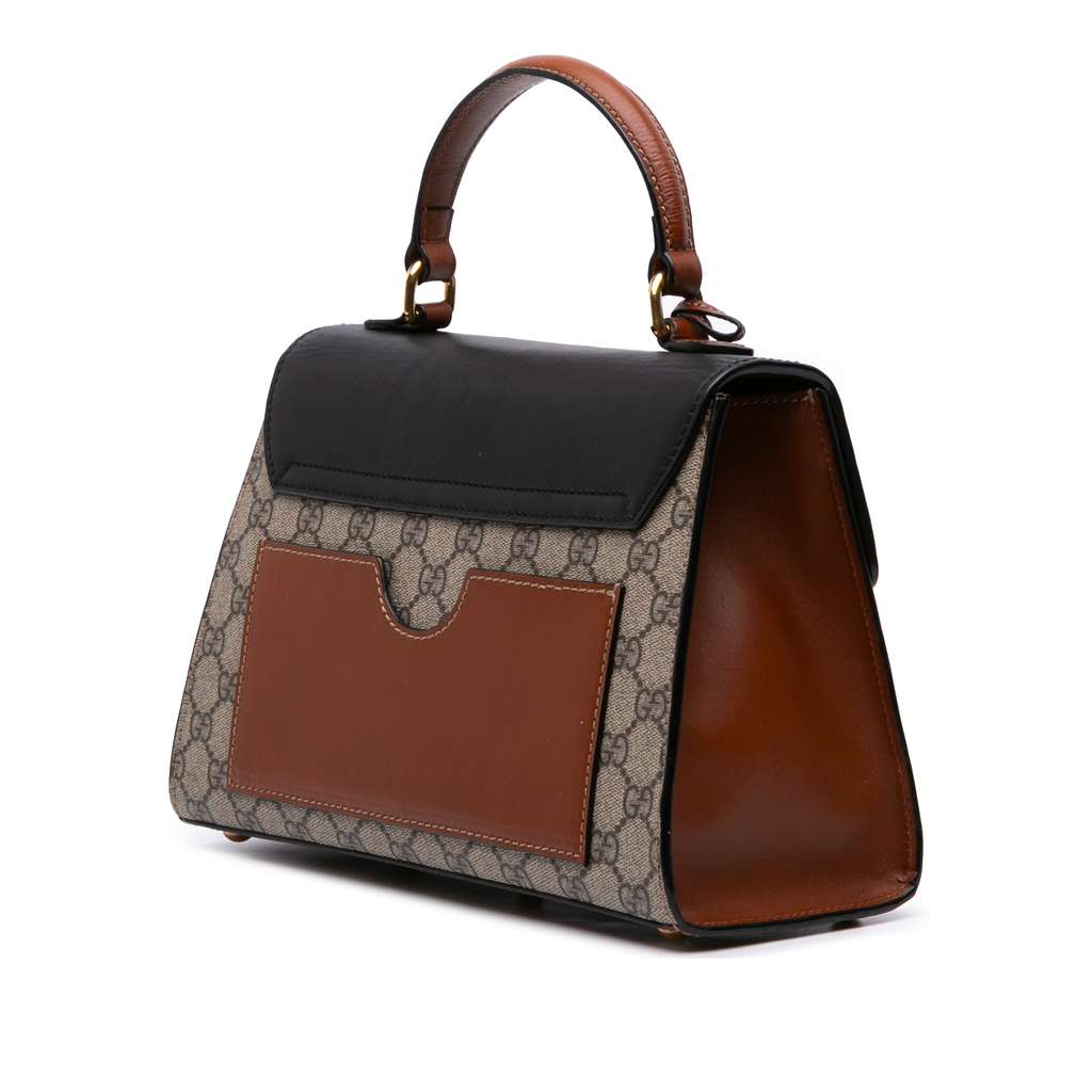 Gucci Small GG Supreme Padlock Satchel - 2