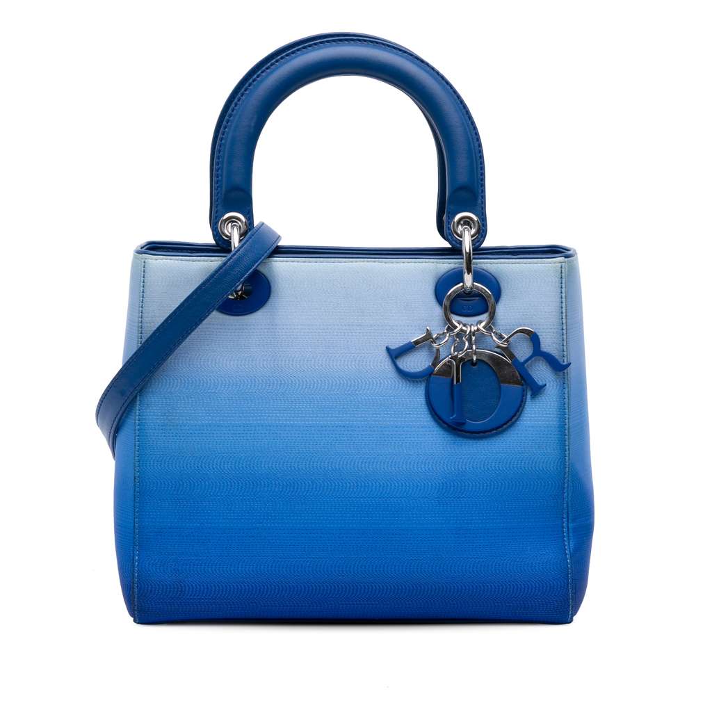 Dior Medium Denim Ombre Lady Dior
