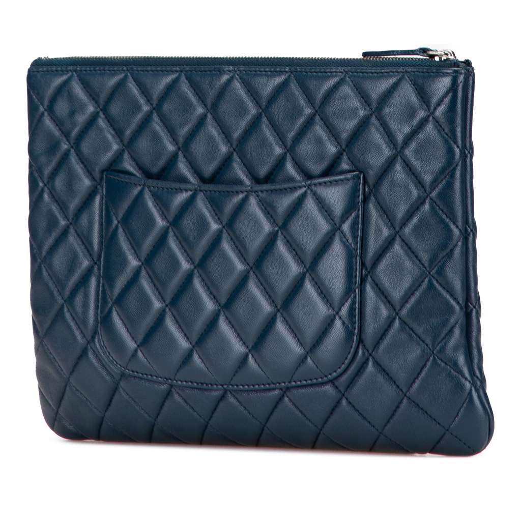 Chanel Medium Quilted Lambskin O Case Clutch - 2