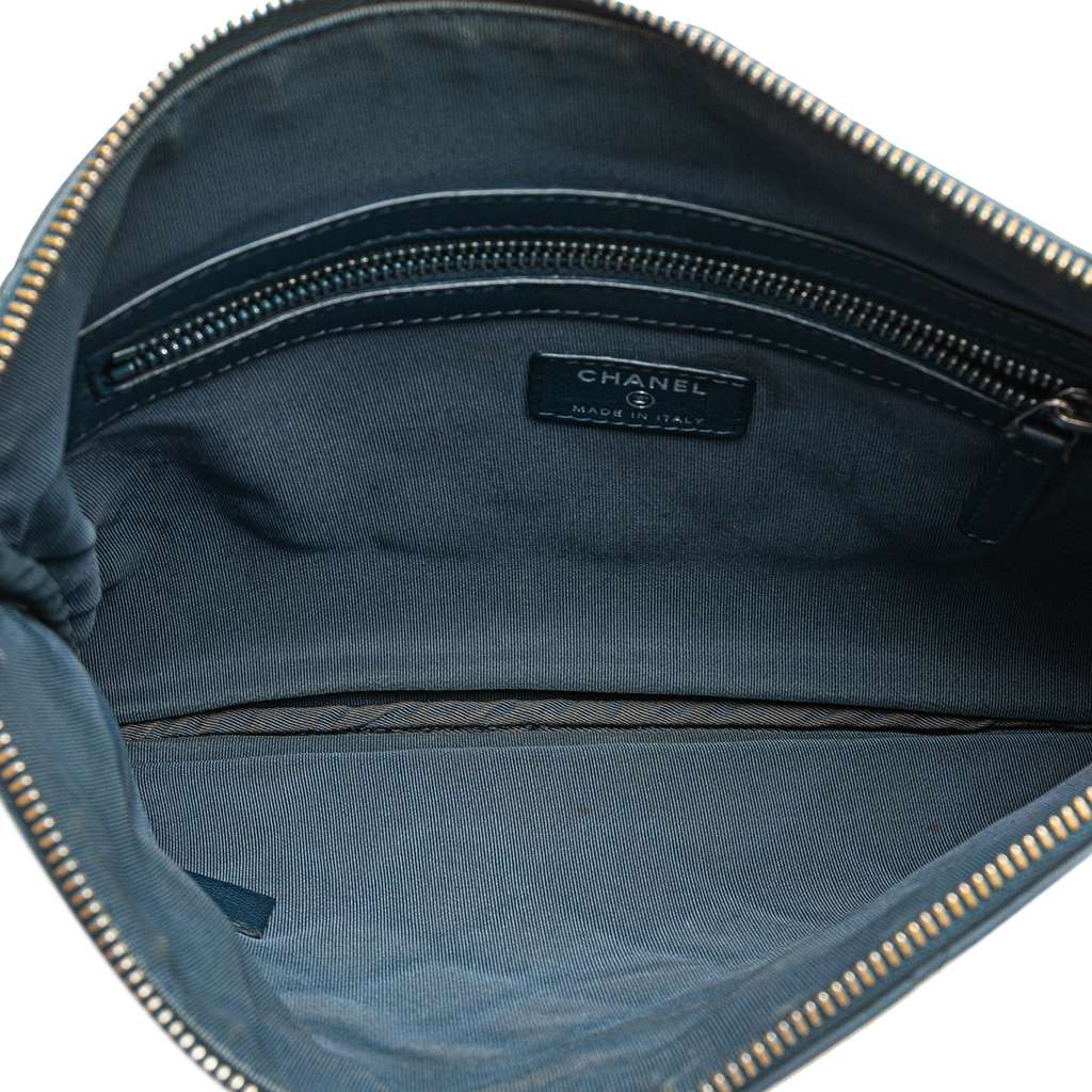 Chanel Medium Quilted Lambskin O Case Clutch - 4