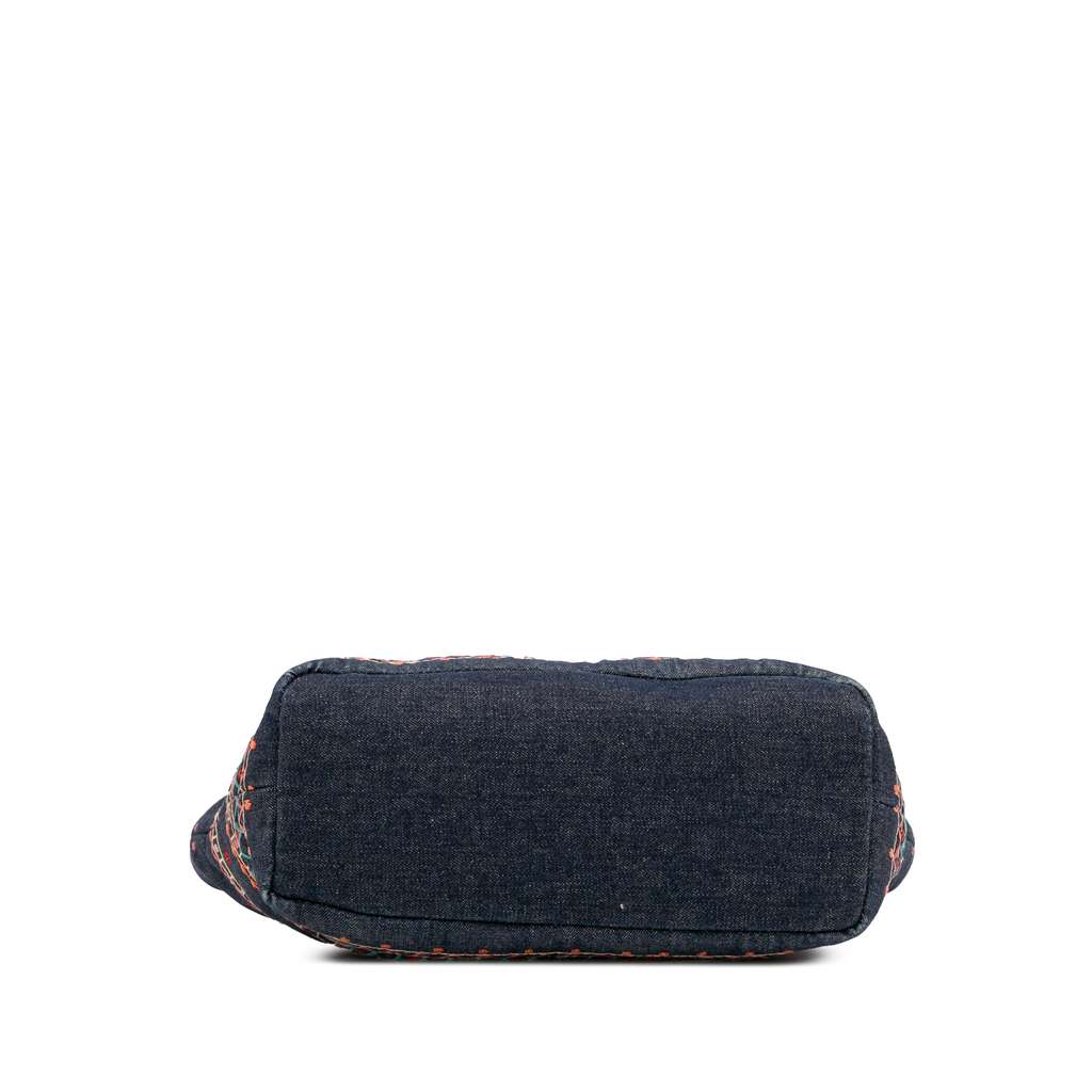 Burberry Embroidered Denim Tote - 3