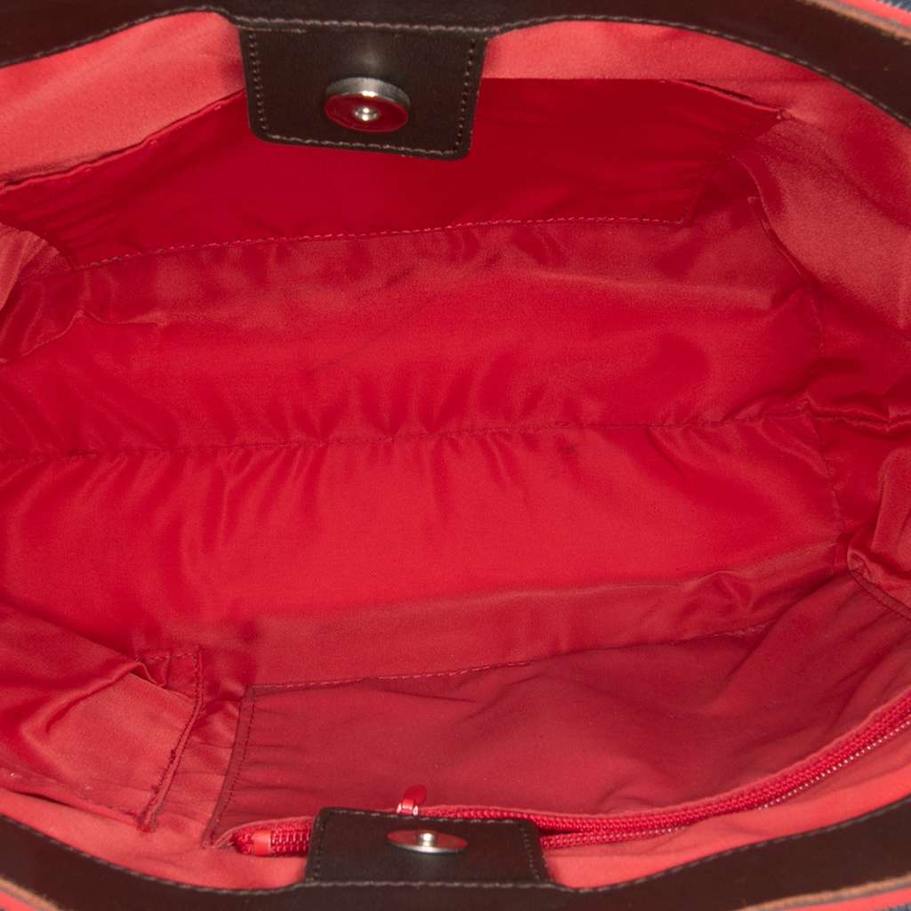 Burberry Embroidered Denim Tote - 4