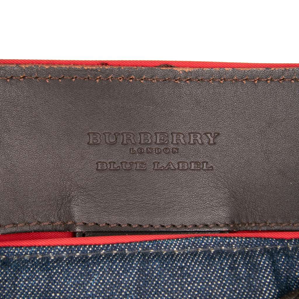 Burberry Embroidered Denim Tote - 5